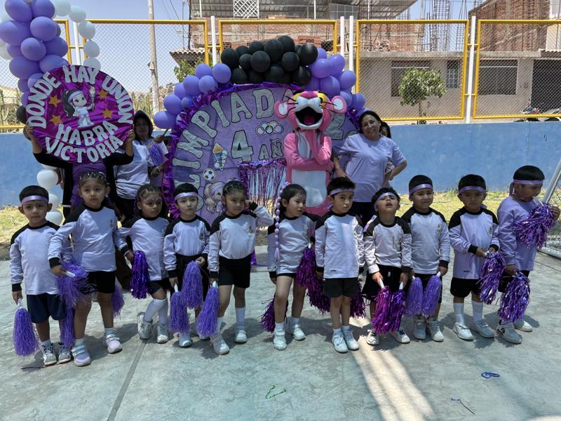 Niños de inicial en las olimpiadas